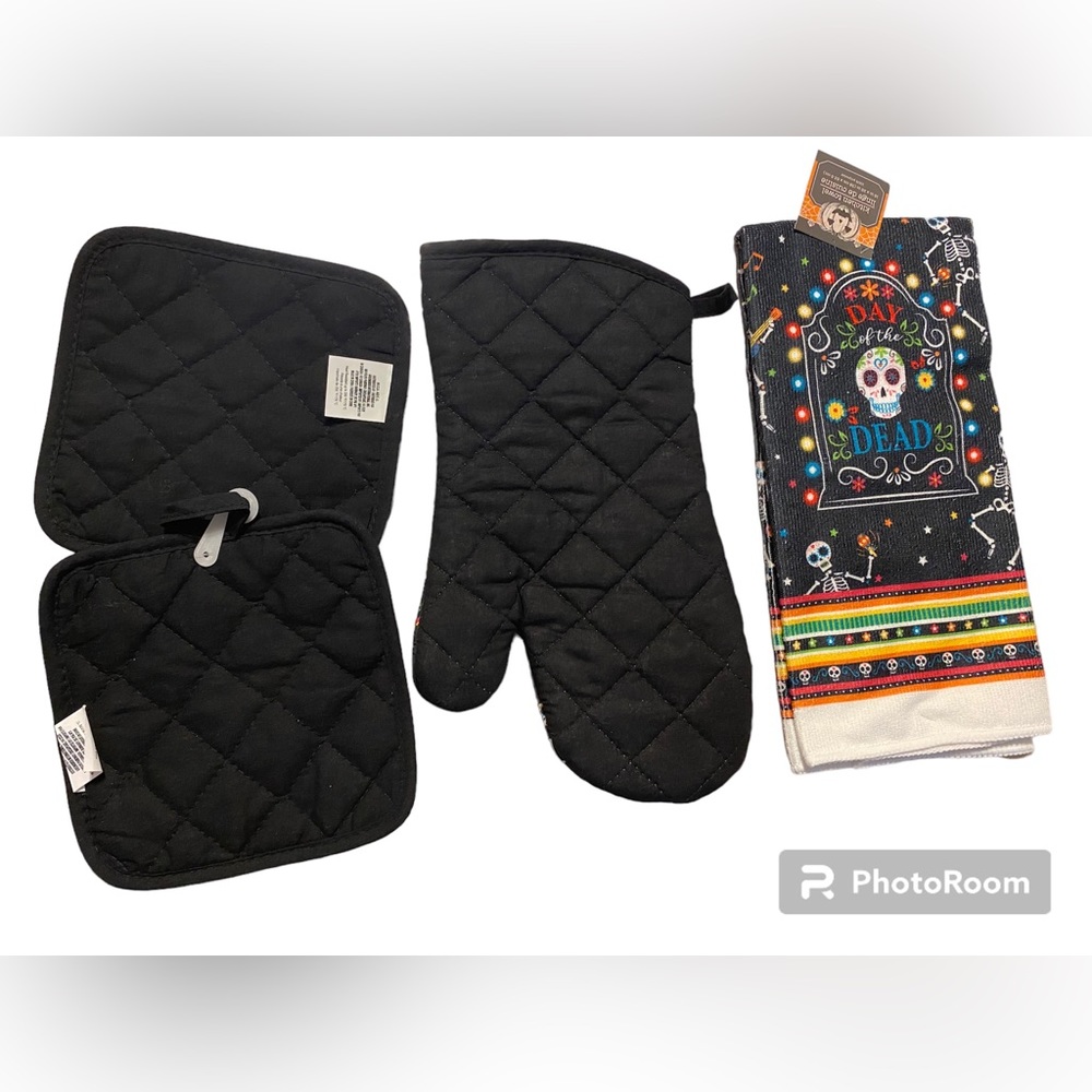 Sugar Skull Kitchen Bundle/ Day of the Dead  (NWT) - Picture 3 of 6